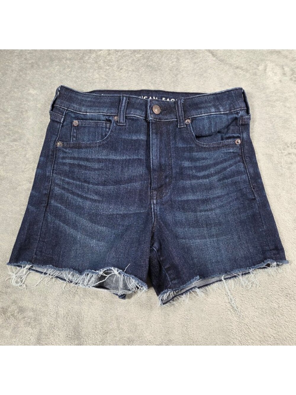 American Eagle Shorts Womens 6 Super Hi Rise Shortie Stretch Denim Cut Offs